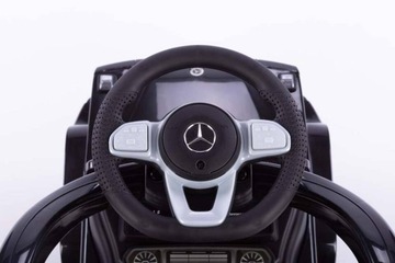 MERCEDES ride-on, колеса резиновые, кожа, толкатель, звуки