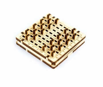 Drewniane Puzzle 3D - Gra Warcaby z Drewna