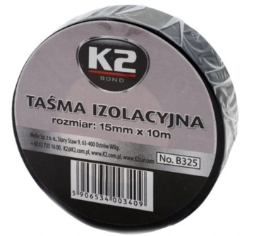 Taśma Izolacyjna K2 Elastyczna Czarna 15mmx10m