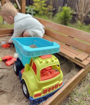 ZESTAW DO PIASKU WYWROTKA DO PIASKOWNICY FOREMKI ŁOPATKA NA PLAŻĘ WOOPIE