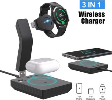 Беспроводное зарядное устройство 2-в-1, совместимое с индукционной зарядной станцией Huawei