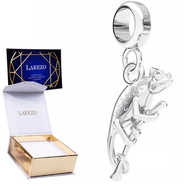 Charms wiszący Kameleon srebro 925