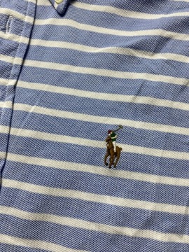 Ralph Lauren/ ORYGINALNE Bawełnaine POLO W PASKI rozmiar L