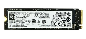 NOWY DYSK SSD WESTERN DIGITAL PC SN730 1TB/1000GB M.2 PCIe M.2 2280