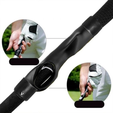 GOLFOWY TRENAŻER CHWYTU KOREKTOR POSTAWY GOLFOWEJ TRENINGU SWINGU CZARNY