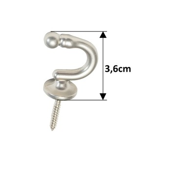 Держатель для розетки, крючок для крепления штор, мини-крючок ЦВЕТ: НЕРЖАВЕЮЩАЯ СТАЛЬ.