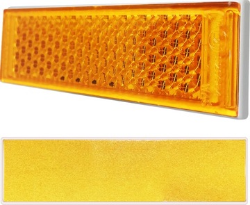 ODBLASK PROSTOKĄTNY NA TAŚMĘ SAMOPRZYLEPNĄ POMARAŃCZOWY TRWAŁY WAŚ