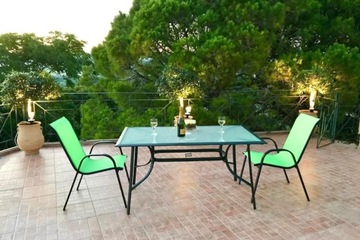 STRONG САДОВЫЙ СТУЛ, МЕТАЛЛ, ЗЕЛЕНЫЙ, СОВРЕМЕННАЯ МЕБЕЛЬ ДЛЯ ТЕРРАСЫ, БАЛКОНА