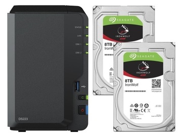 Serwer NAS Synology DS223 2GB + 2x 8TB Seagate