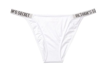 Dół kąpielowy bikini Victoria's Secret Barbados z cyrkoniami biały L