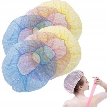 Шапочка для плавания из фольги с резинкой для волос 6 шт.