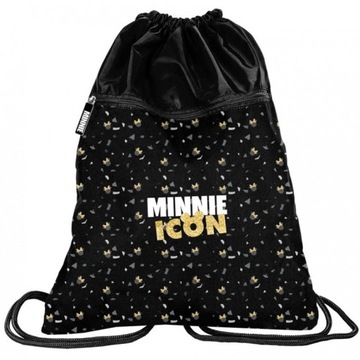 WOREK NA BUTY szkolny MYSZKA MINNIE GOLD plecak