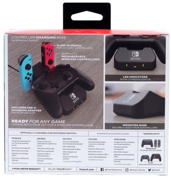 Зарядное устройство PowerA SWITCH для геймпада и JOY-CON