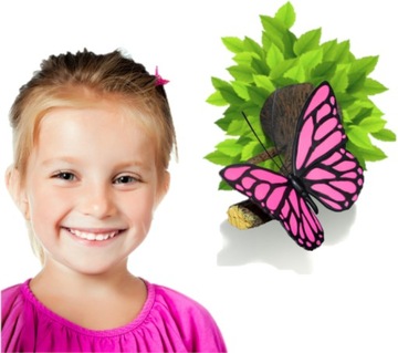 LAMPKA NOCNA MOTYL ŚCIENNA 3D LED + NAKLEJKA