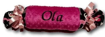 Poduszka cukierek z imieniem prezent imię wałek prezent urodziny gwiazdka