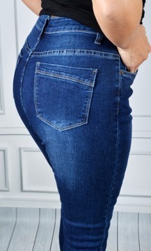 Spodnie Jeansy Wyszczuplające Jeansowe plus Size #