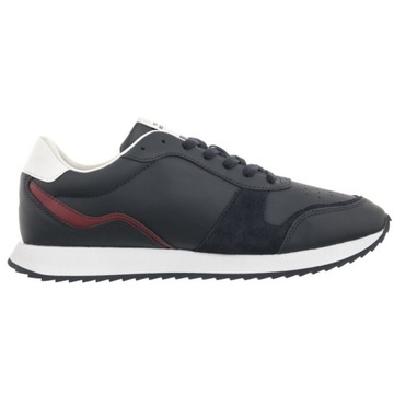 Buty Sneakersy Męskie Tommy Hilfiger Runner Evo Lth Mix Granatowe