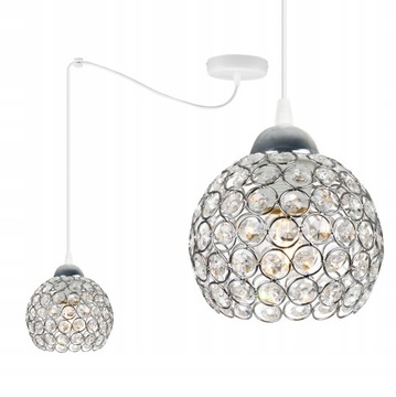 Lampa Wisząca Pająk Sufitowa Nowoczesna Chrom