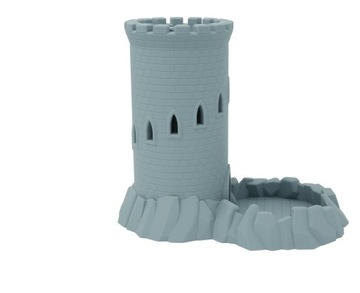 Замок в скалах, башня для игральных костей - Башня для игральных костей, светло-серая