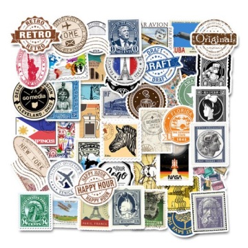 PHONE TABLET STICKERS MIX RETRO 50шт
