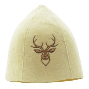 Czapka do sauny wełniana z Haftem XL unisex