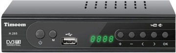 TIMOOM TUNER CYFROWY DVB-T2 CZARNY