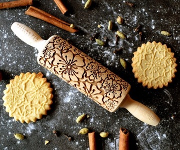 MAKI скалка для печенья с гравировкой