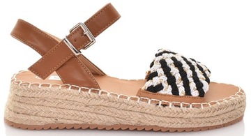 ЭСПАДРИЛЫ ЖЕНСКИЕ САНДАЛИИ НА ПЛАТФОРМЕ НА СОЛОМЕ