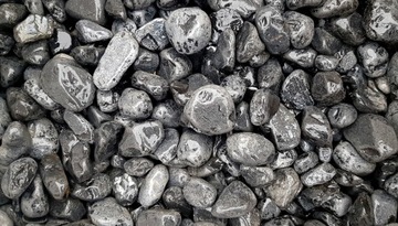 Итальянская черная галька Nero 60-100мм Камень 20 кг