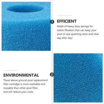 2 куска губки для фильтра для бассейна