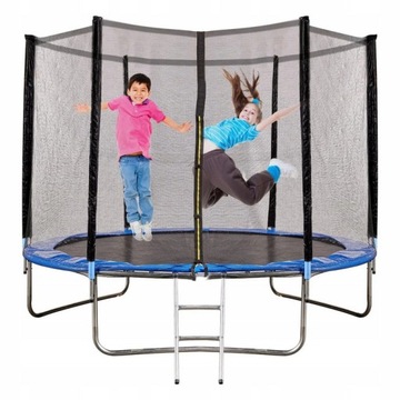 Trampolina ogrodowa 305cm fitness drabinka solidna siatka bezpieczna10ft