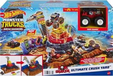 HOT WHEELS MONSTER TRUCKS ARENA SMASHERS Wulkan Piramida Bone Shakera