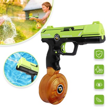 PISTOLET NA WODĘ GLOCK AUTOMATYCZNY ELEKTRYCZNY DLA DZIECI NA PLAŻĘ, BASEN