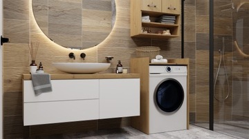 ШКАФ ДЛЯ ВАННОЙ СТИРАЛЬНОЙ МАШИНЫ POLA NP, ДУБ ARTISAN