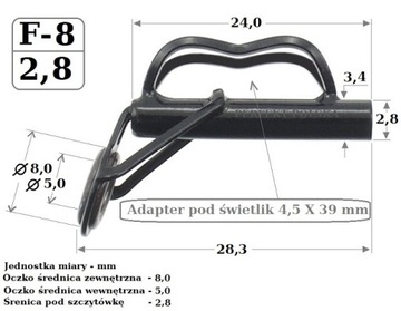 PRZELOTKA SZCZYTOWA Z UCHWYTEM NA ŚWIETLIK F8-2,8