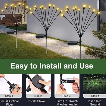 2шт СОЛНЕЧНЫЕ ЛАМПЫ ШАРИКИ КАЧАЮЩИЕСЯ светлячки садовые лампы 20LED УКРАШЕНИЕ