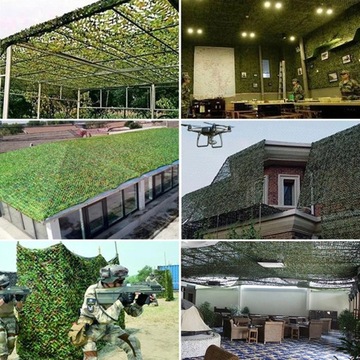 DWUWARSTWOWY SIATKA MASKUJĄCA WOJSKOWA OGRODOWA KAMUFLAŻ 4x6M CIENIUJĄCA