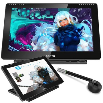 Графический планшет BOSTO 16HD с диагональю 15,6 дюйма и пером