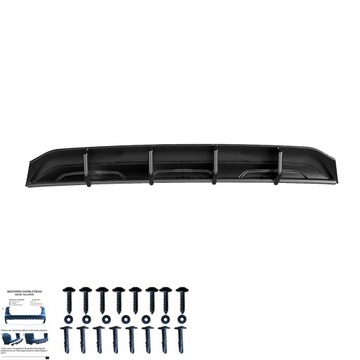 DIFUZOR ZADNÍ DO VW TIGUAN R-LINE MK2 FACELIFT 2020-2024 ČERNÁ LESK