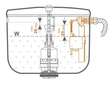 Клапан наполнительный для бачка 3/8 KK-POL поплавок