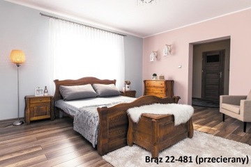 Łóżko drewniane MJ10 200x200+ kufer drewniany