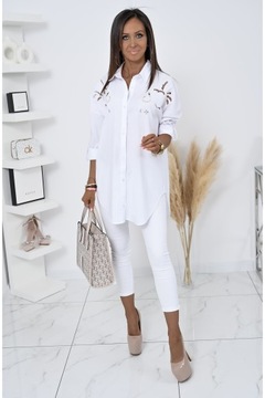 РУБАШКА ОВЕРСАЙЗ, УКРАШЕННАЯ СПОКОЙНОЙ ВЫШИВКОЙ! WZ.1 л