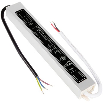 ZASILACZ TAŚM LED WODOODPORNY IP67 12V 2A 24W