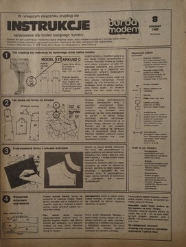 Burda Moden Instrukcje 8 1980