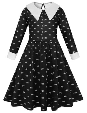 Strój Wednesday Addams 120 sukienka kostium strój
