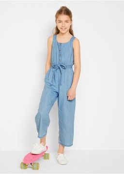 DZIEWCZĘCY KOMBINEZON JEANSOWY BONPRIX 140
