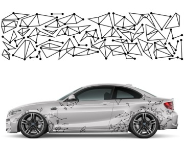 Samolepka na auto Abstract Geometrie 44x164 cm