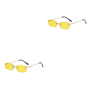 2 zestaw Owalne okulary przeciwsłoneczne o