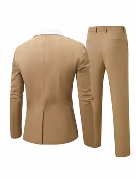 SHEIN КОСТЮМ МУЖСКОЙ, КОРИЧНЕВЫЙ, ПИДЖАК + БРЮКИ 2XL 992