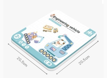 Montessori Układanka Edukacyjna PUZZLE MAGNETYCZNE dla dzieci Tablica 2w1